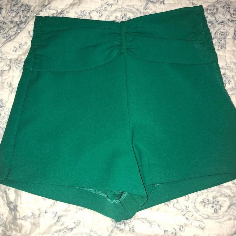 High-Waist Green Women’s Shorts